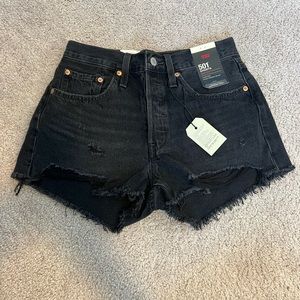 Levi’s Women’s Black 501 Shorts Size 26 NWT